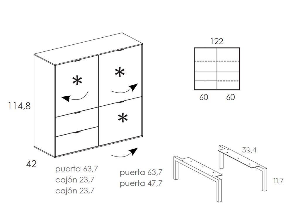 Aparador alto Natur 06A de Tegar Mobel - 7
