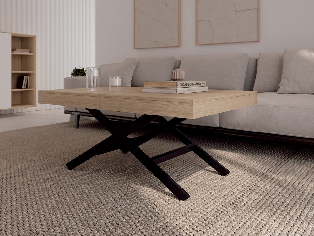 Mesa de centro convertible en mesa de comedor con Motor de Tegar Mobel - 4