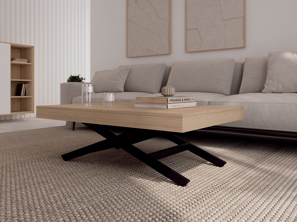 Mesa de centro convertible en mesa de comedor con Motor de Tegar Mobel - 1