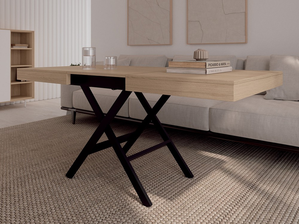 Mesa de centro convertible en mesa de comedor con Motor de Tegar Mobel - 2