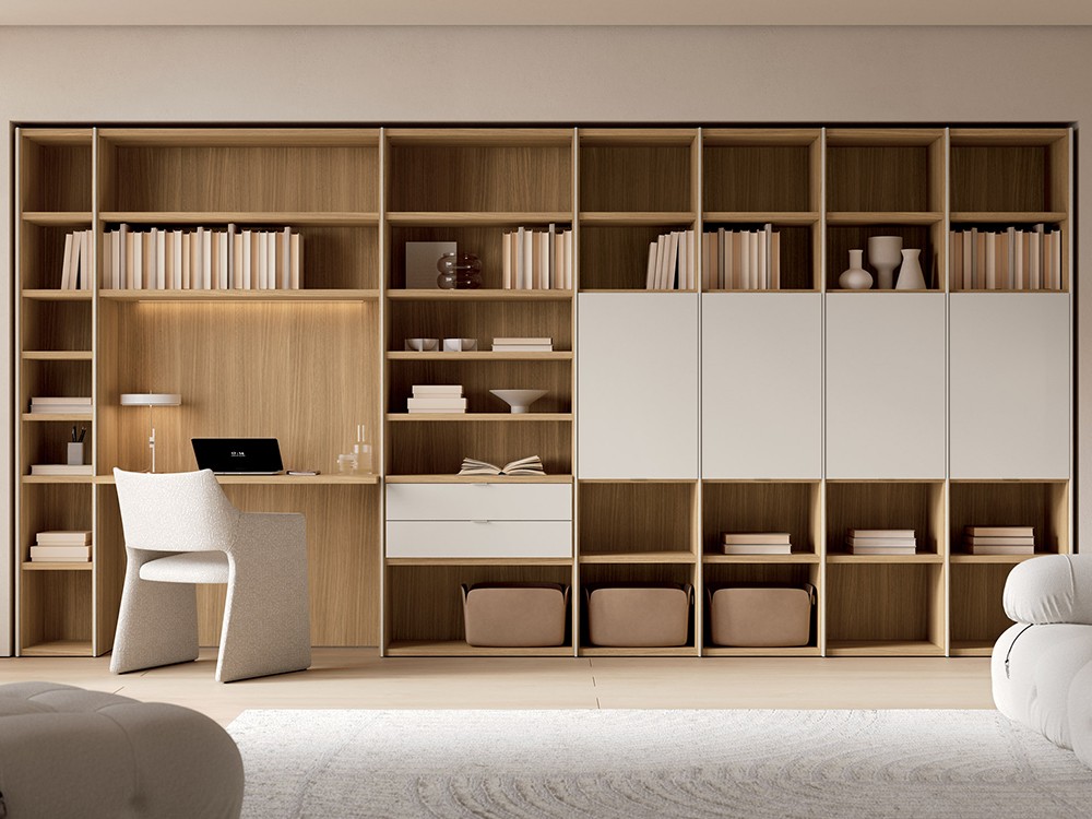 Librería para salón con escritorio 02 de Tegar Mobel - 1
