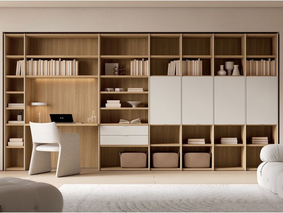 Librería para salón con escritorio 02 de Tegar Mobel - 1