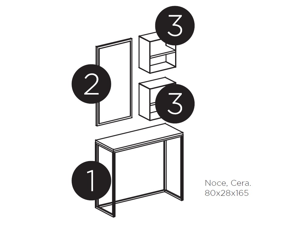 Mueble recibidor con espejo 02 de Tegar Mobel - 3