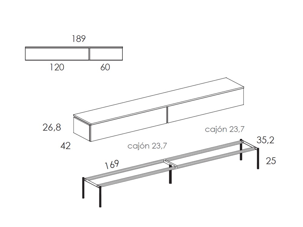 Mueble recibidor Muss 03 de Tegar Mobel - 3