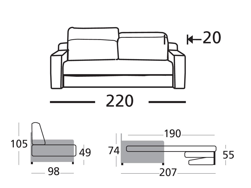 Sofá Cama Roma de Zardá - 7