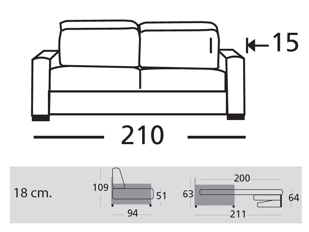 Sofá Cama Cardiff de Zarda - 8