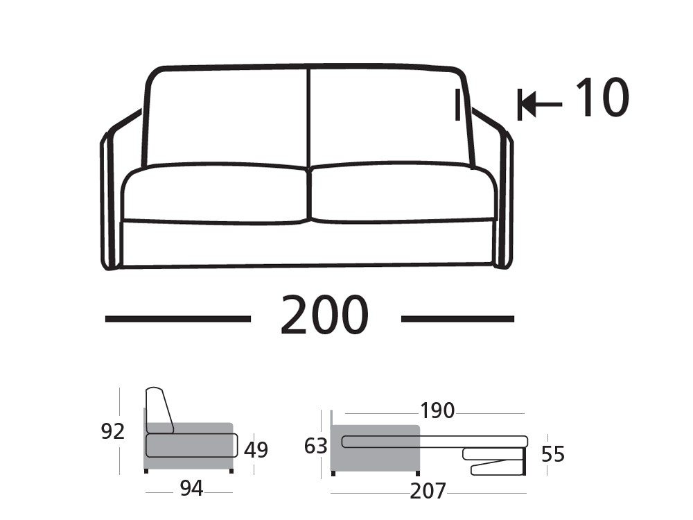 Sofá Cama Turín de Zarda - 8