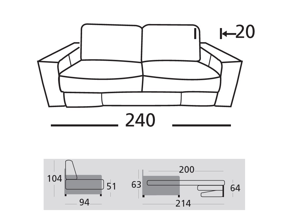 Sofá Cama Bari de Zardá - 7