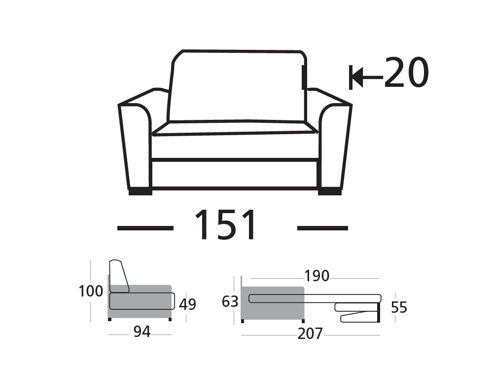 Sofá Cama Pau de Zardá - 5