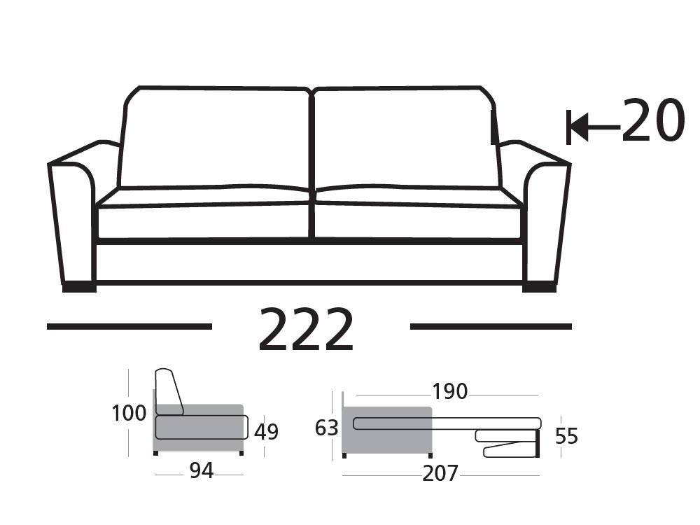 Sofá Cama Pau de Zardá - 8
