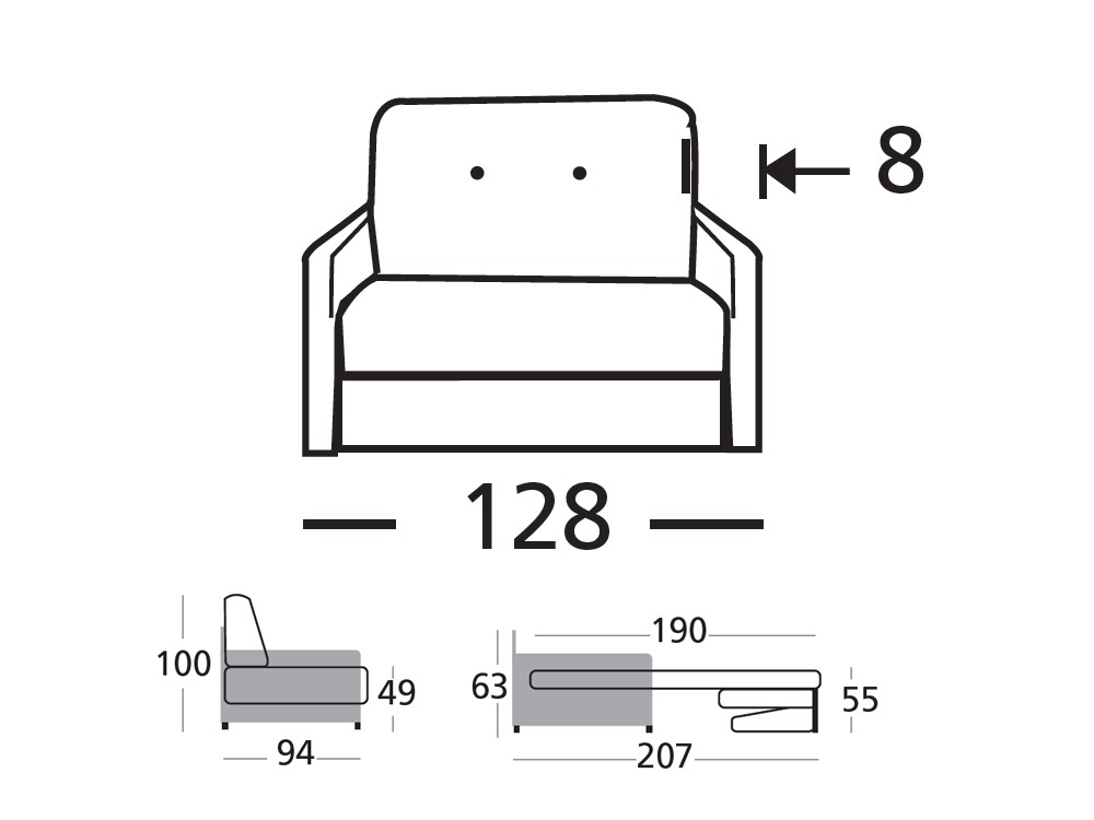 Sofá Cama London de Zardá - 4