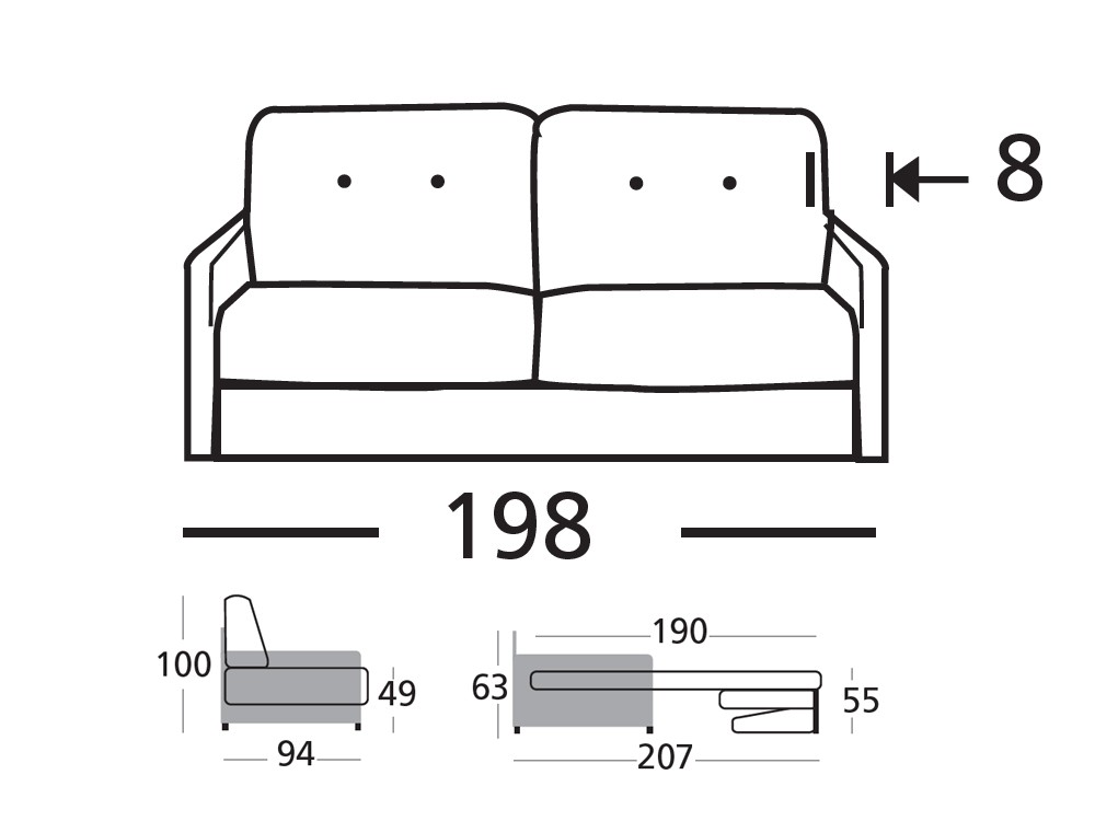 Sofá Cama London de Zardá - 7