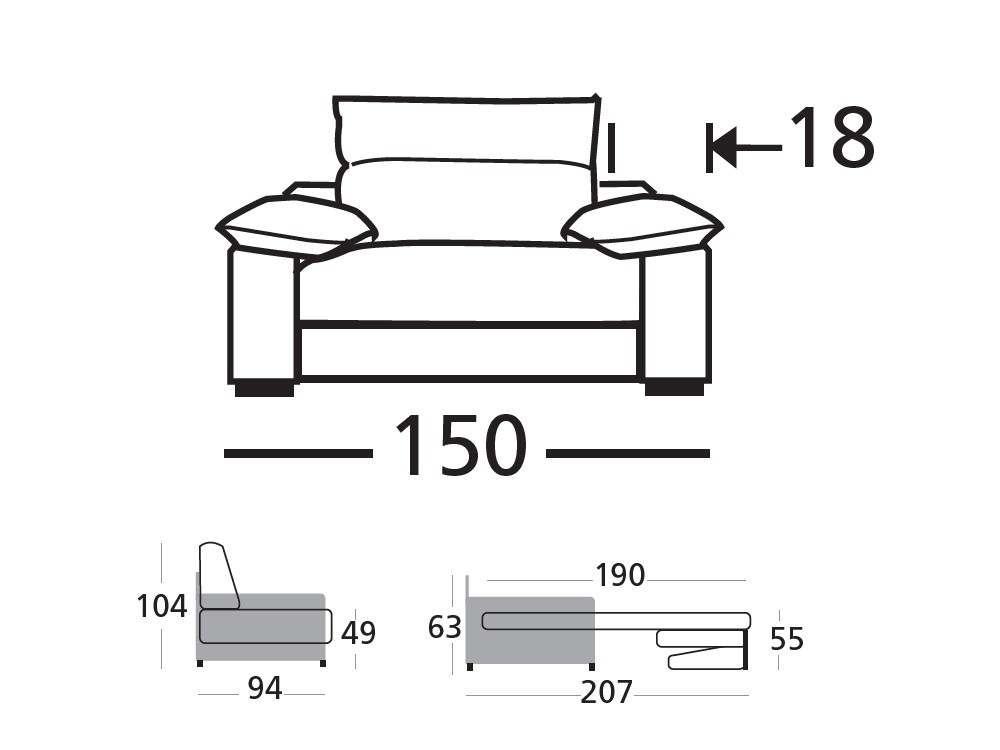 Sofá Cama Nápoles de Zardá - 3