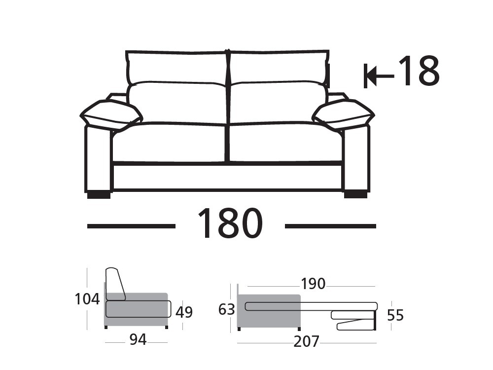 Sofá Cama Nápoles de Zardá - 4
