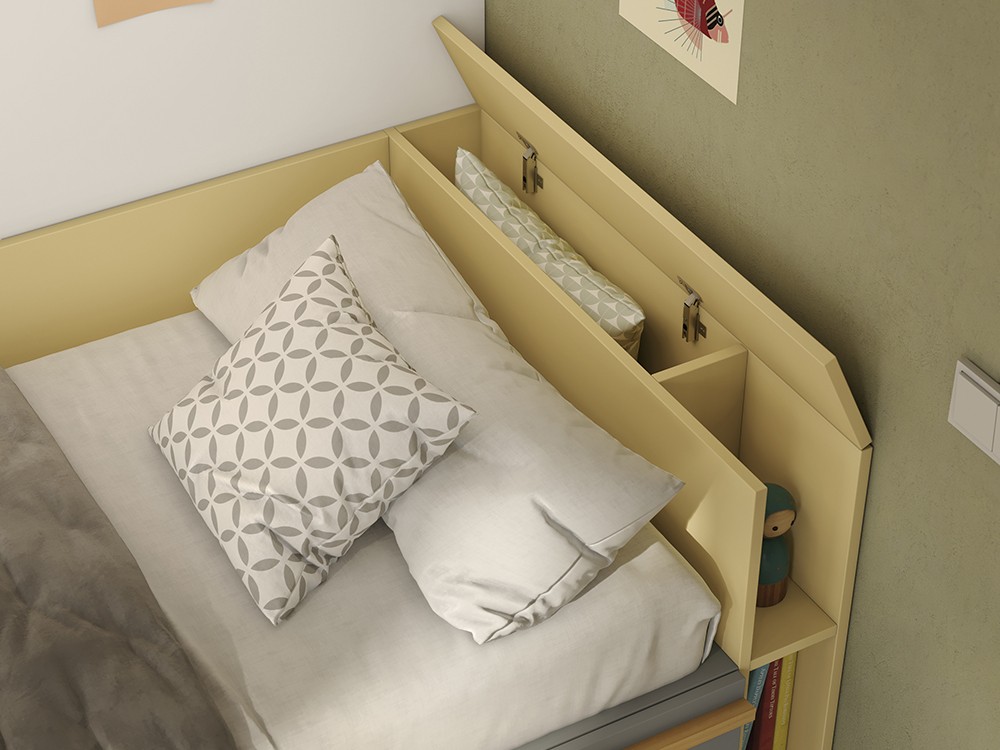 Cama con cajones y cabecero arcón Stay Young 01 de Antaix - 4