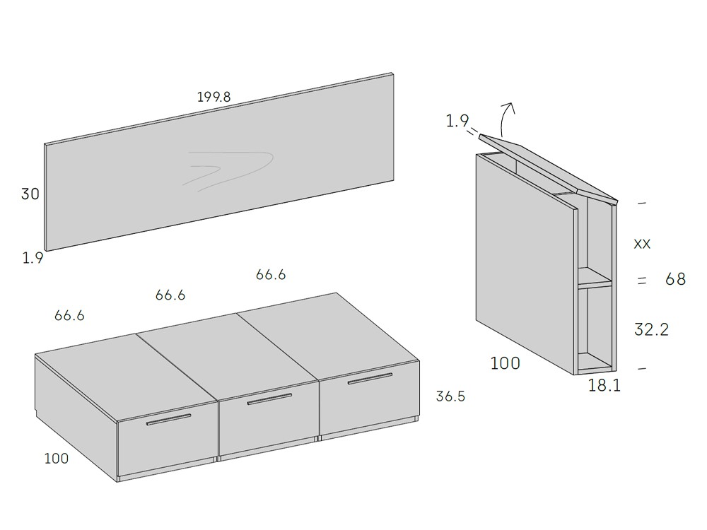 Cama con cajones y cabecero arcón Stay Young 01 de Antaix - 6