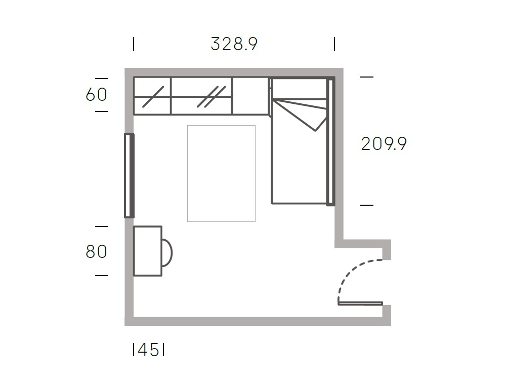 Dormitorio completo Stay Young 02 cama con cajones y armario de Antaix - 5