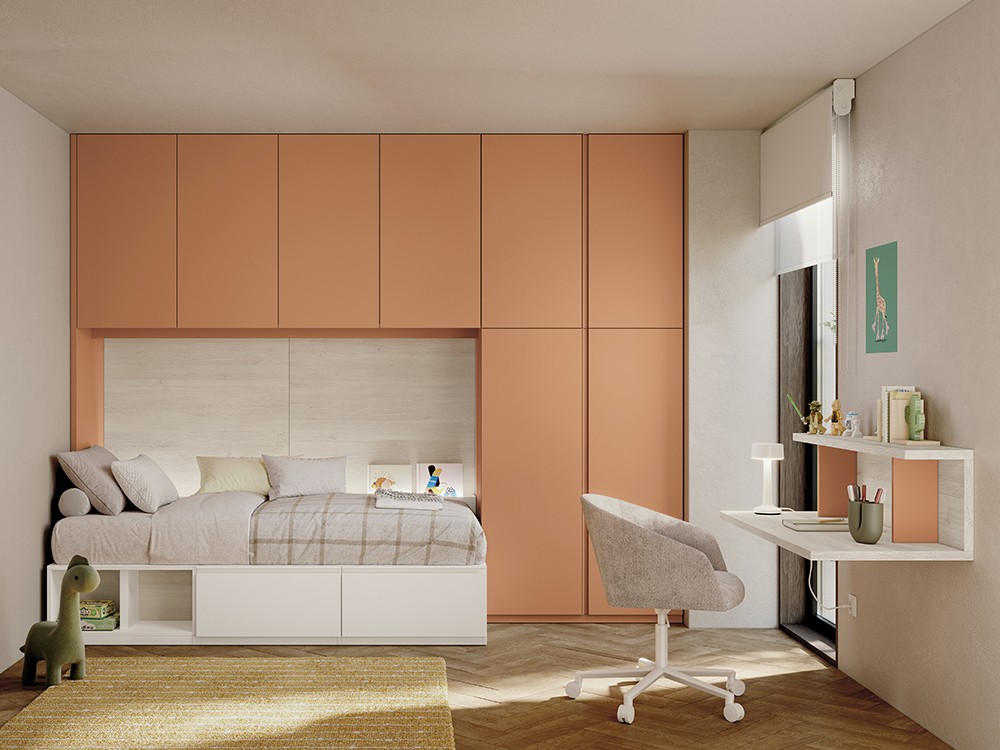 Dormitorio con puente de armarios Stay Young 03 de Antaix - 1