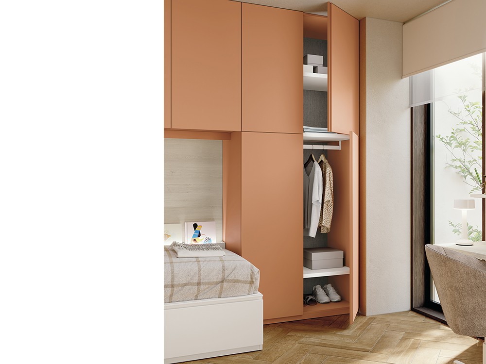Dormitorio con puente de armarios Stay Young 03 de Antaix - 5