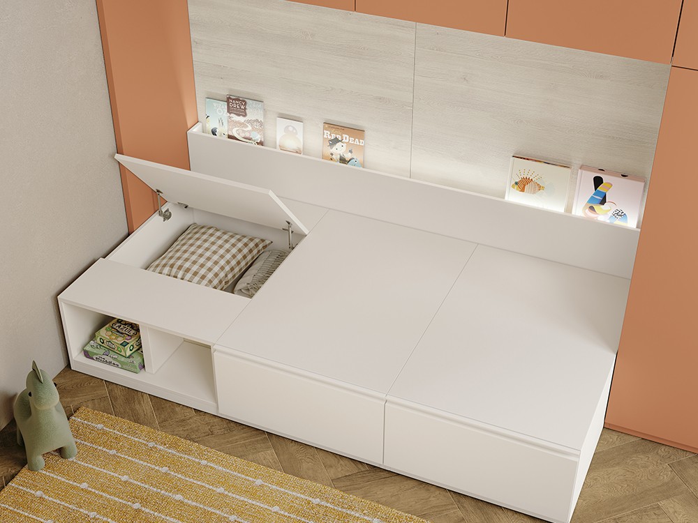 Dormitorio con puente de armarios Stay Young 03 de Antaix - 3