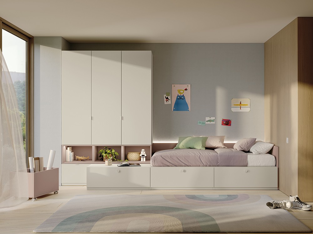 Cama con panel con luz led Stay Young 04 de Antaix - 1