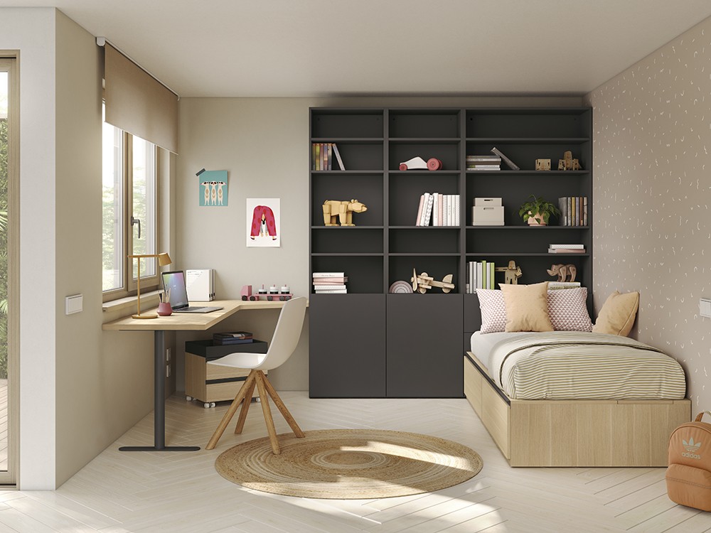 Cama juvenil con arcón y cajones Stay Young 05 de Antaix - 2