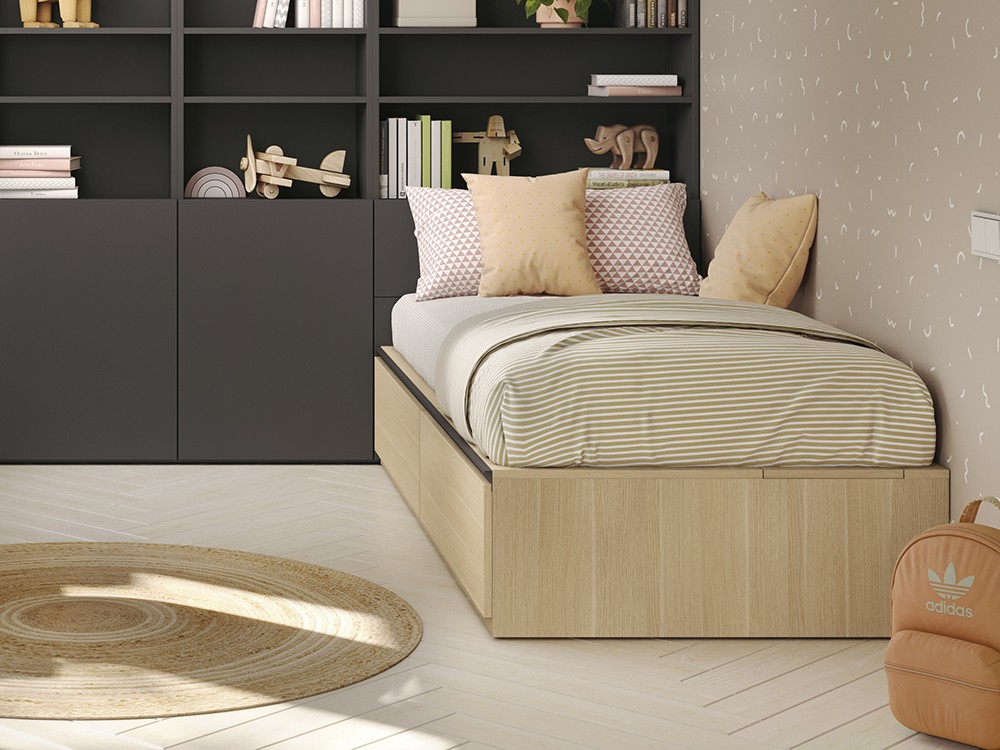 Cama juvenil con arcón y cajones Stay Young 05 de Antaix - 1
