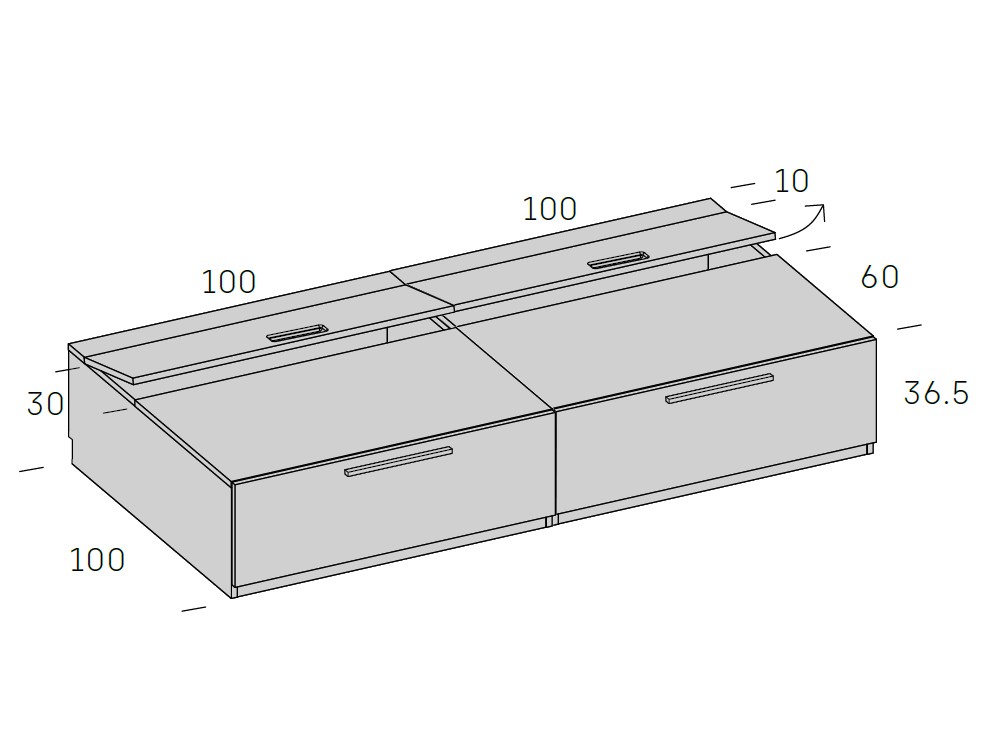 Cama juvenil con arcón y cajones Stay Young 05 de Antaix - 4