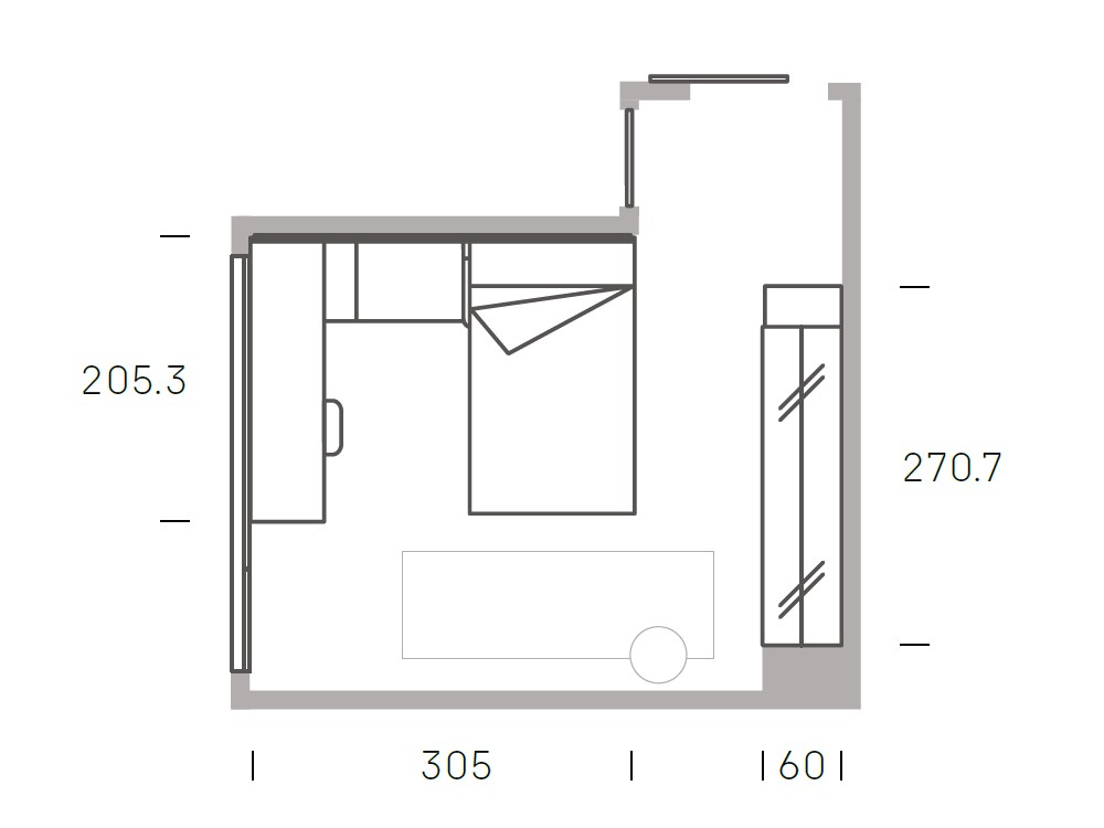 Dormitorio con cama y zona de estudio Stay Young 08 de Antaix - 4