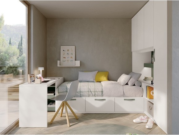 Dormitorio con armario y escritorio Stay Young 13 de Antaix - 1