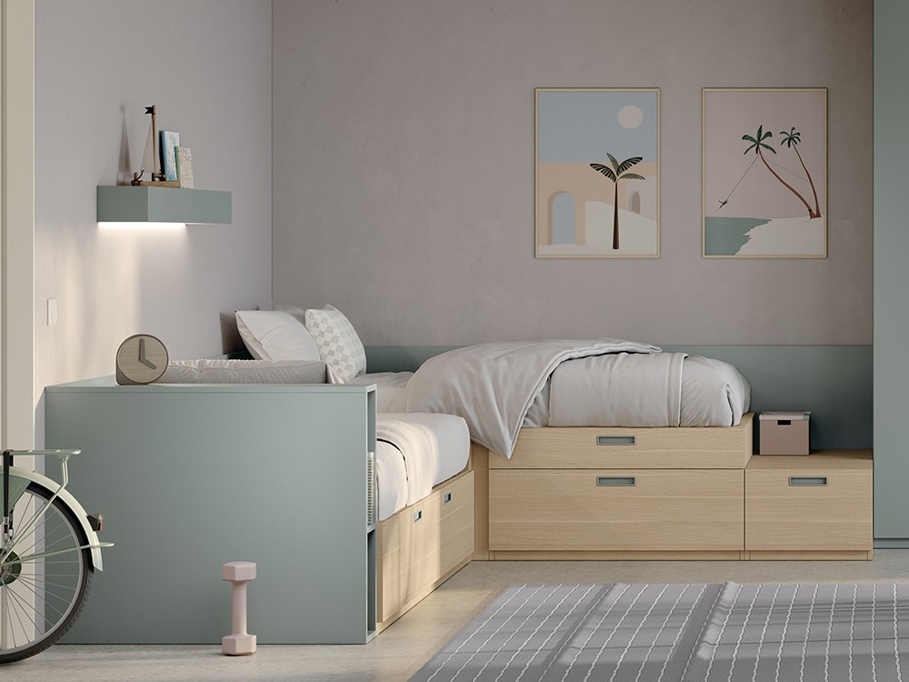 Camas en L con arrastre Stay Young 14 de Antaix - 1