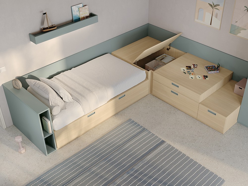 Camas en L con arrastre Stay Young 14 de Antaix - 2