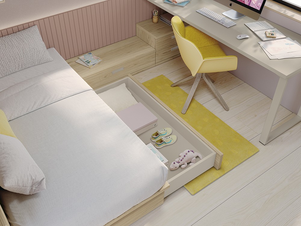 Cama con escritorio Stay Young 21 de Antaix - 3