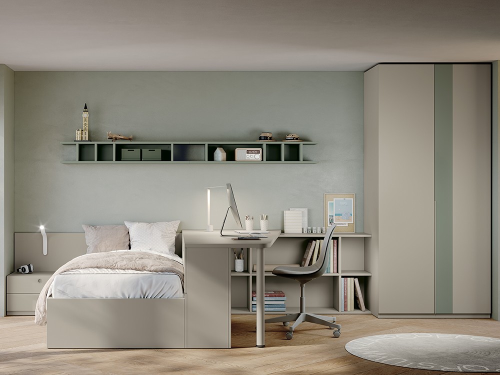 Cama con escritorio Stay Young 22 de Antaix - 1