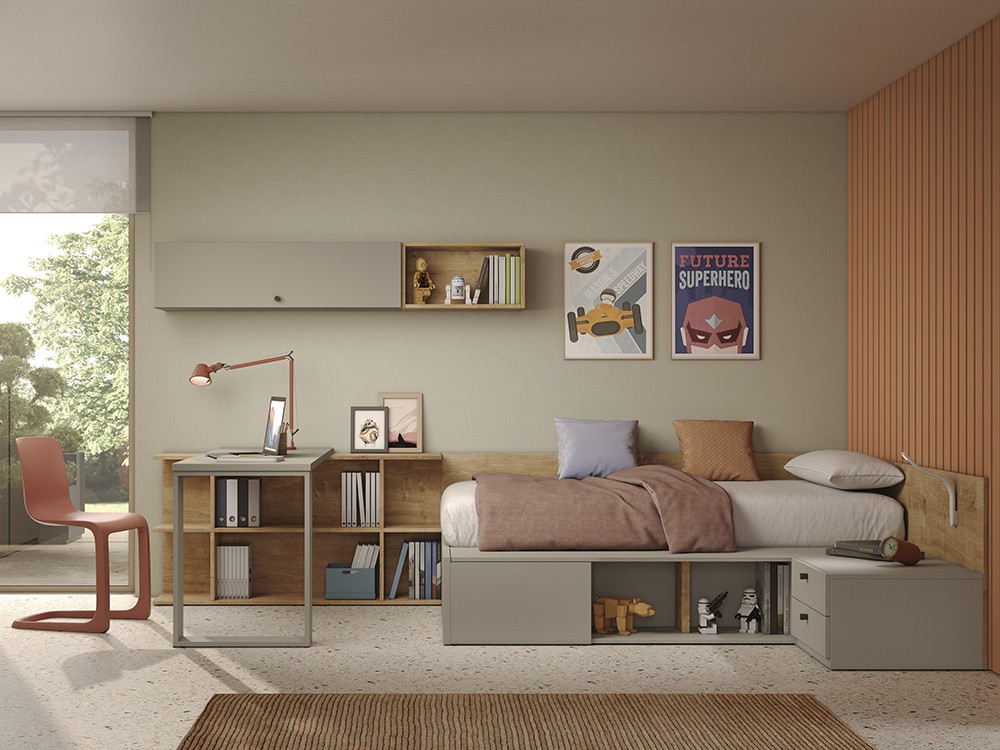 Cama con escritorio Stay Young 23 de Antaix - 1