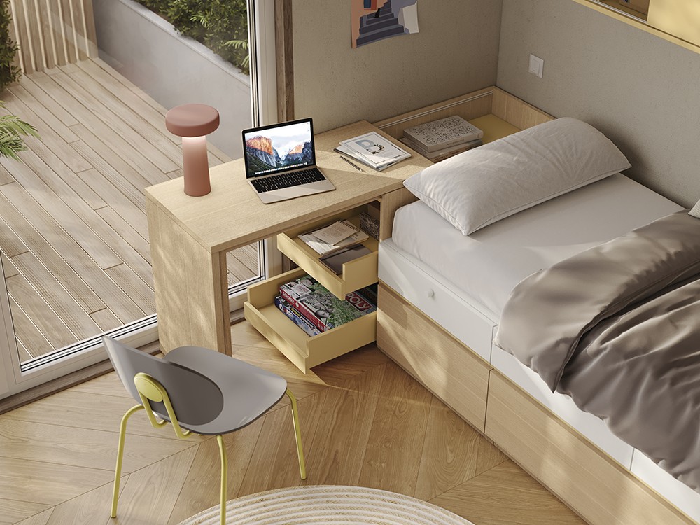 Cama con escritorio extraíble Stay Young 31 de Antaix - 2