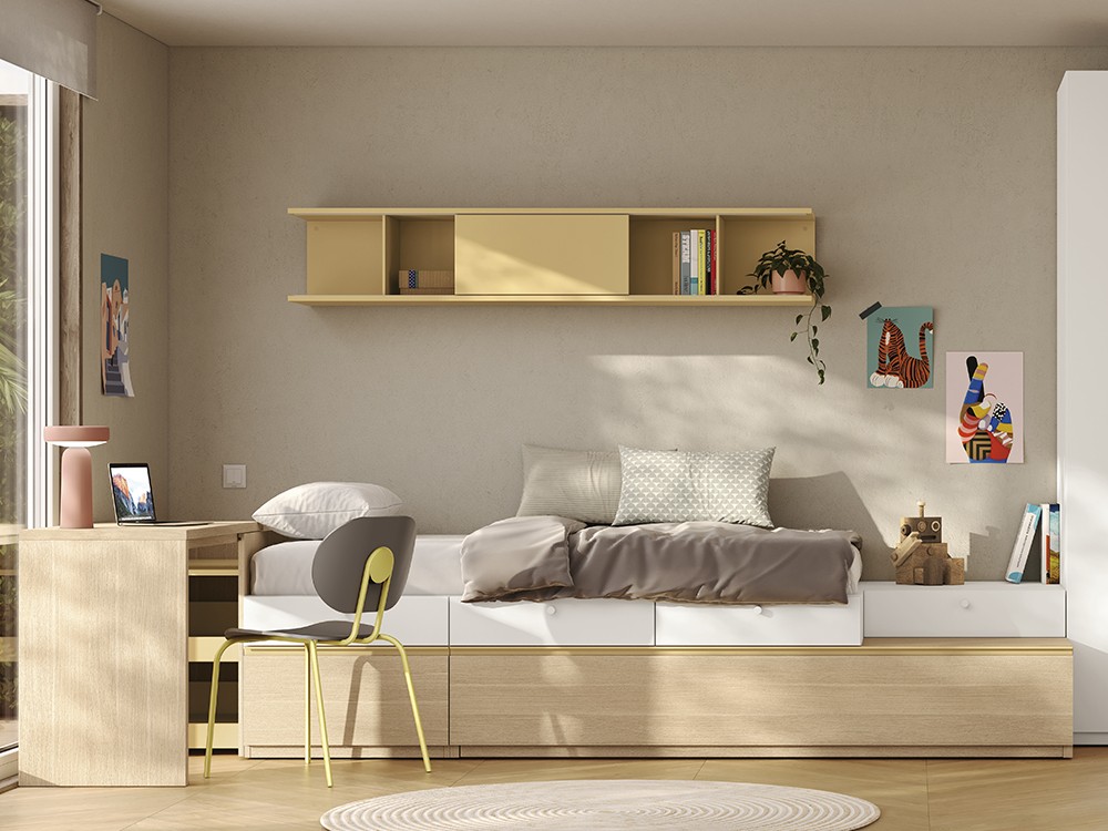 Cama con escritorio extraíble Stay Young 31 de Antaix - 1