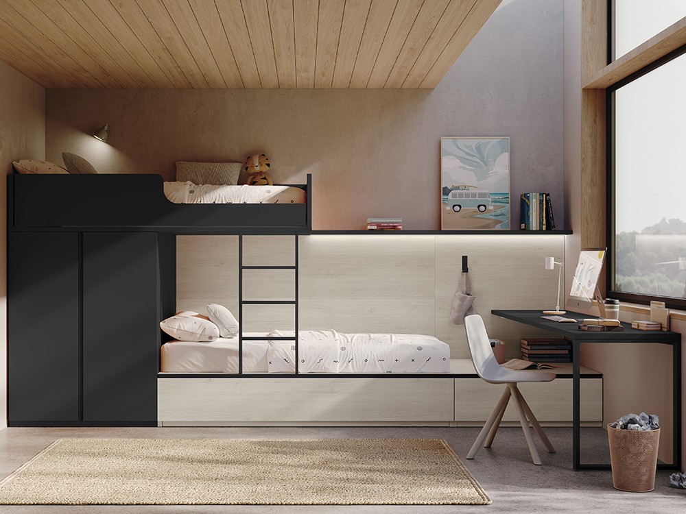 Dormitorio con tren Block Stay Young 35 de Antaix - 6