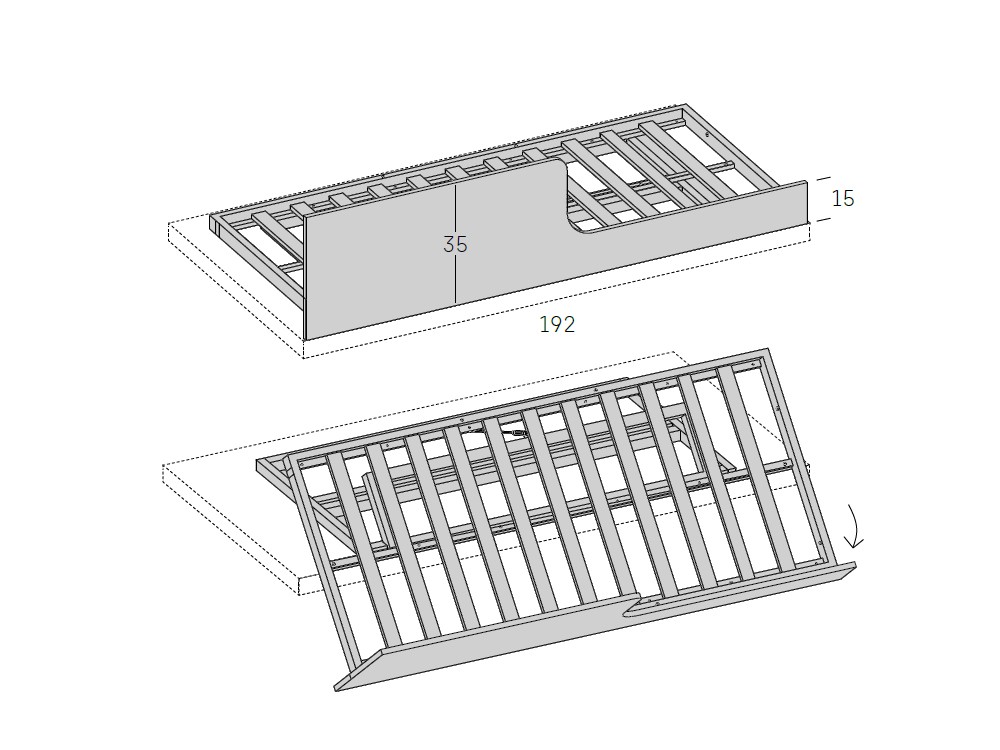 Dormitorio con tren Block Stay Young 35 de Antaix - 9