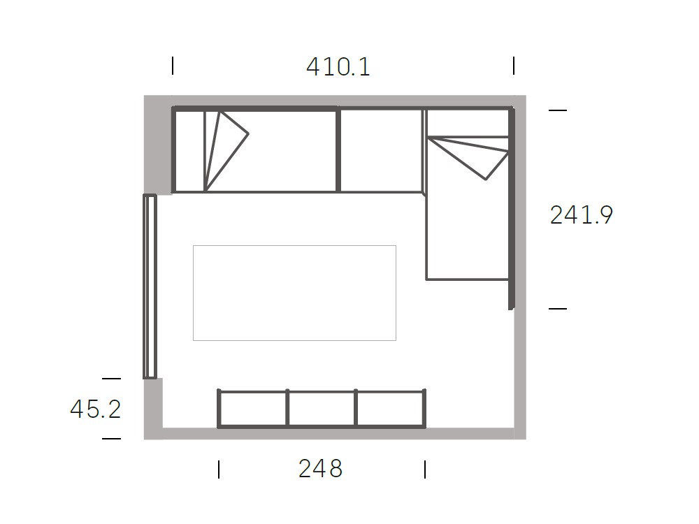 Dormitorio con tres camas Stay Young 36 de Antaix - 3