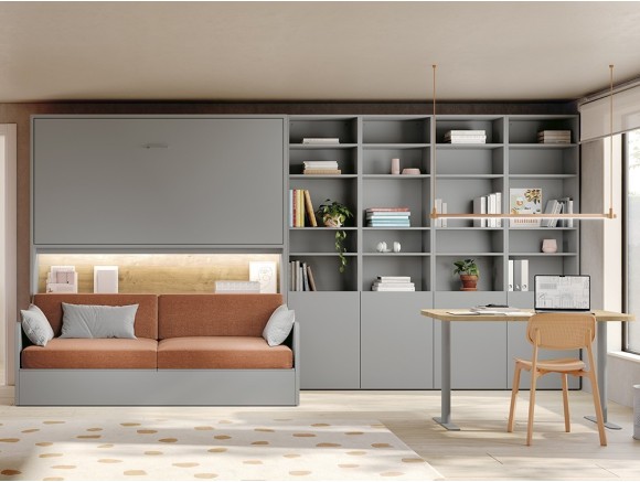 Cama alta abatible con sofá Stay Young 43 de Antaix - 1