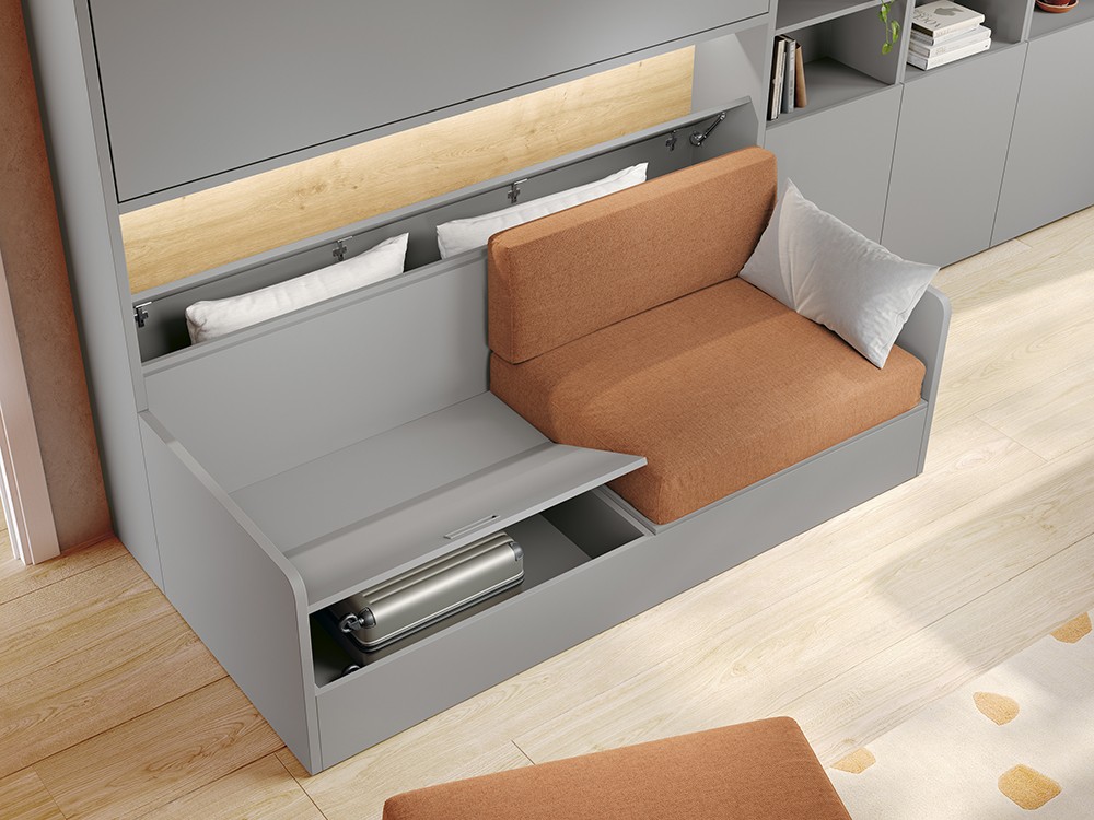 Cama alta abatible con sofá Stay Young 43 de Antaix - 3