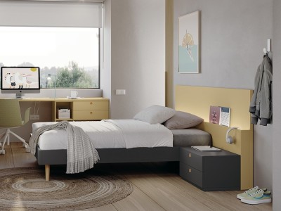 Cama con cabecero luz led Stay Young 49 de Antaix - 2