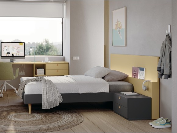Cama con cabecero luz led Stay Young 49 de Antaix - 2