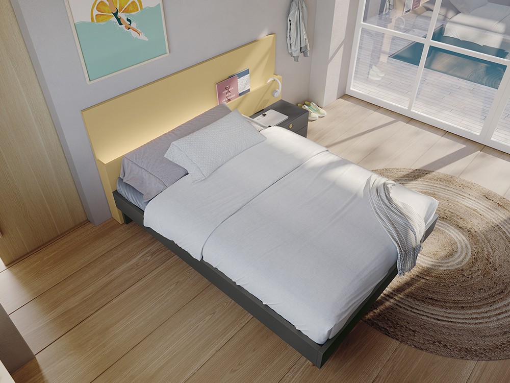 Cama con cabecero luz led Stay Young 49 de Antaix - 3