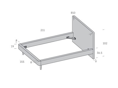 Cama tapizada Nett Stay Young 50 de Antaix - 6