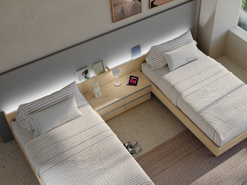 Dormitorio con dos camas Stay Young 51 de Antaix - 2