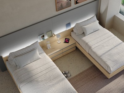 Dormitorio con dos camas Stay Young 51 de Antaix - 2