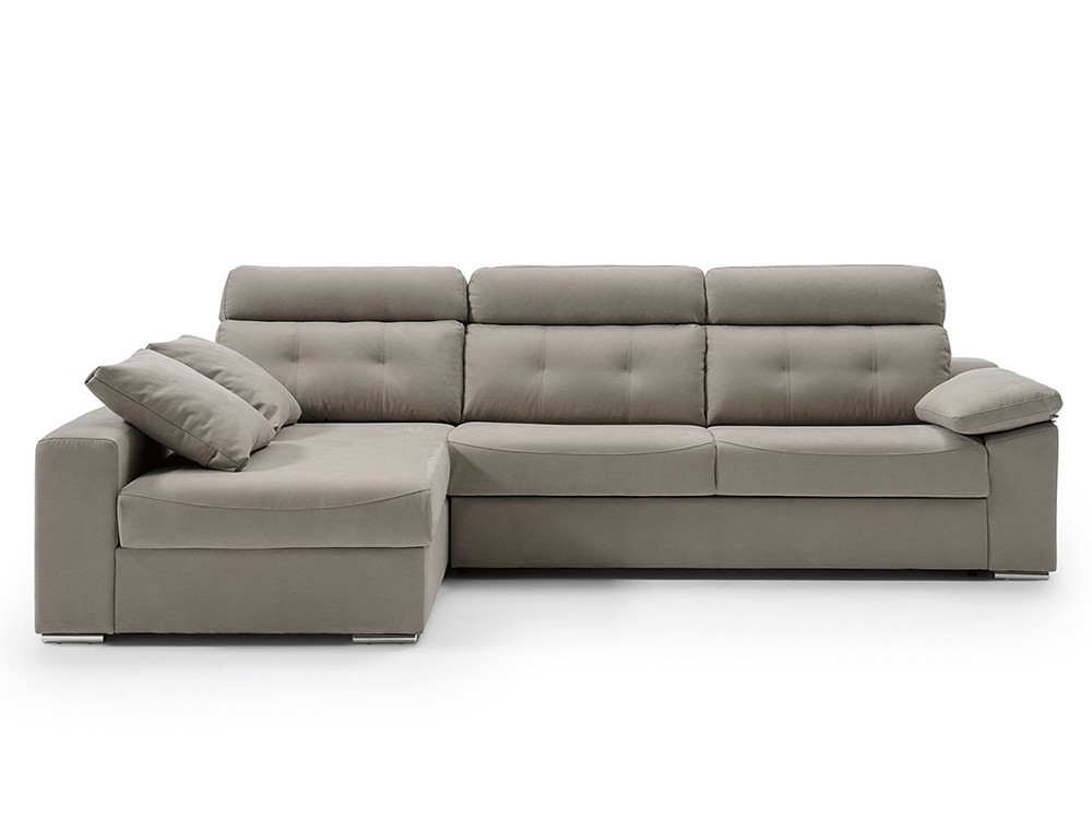 Sofá cama de apertura italiana con colchón de 16cm de grosor con chaiselong Nerea de Mopal - 4