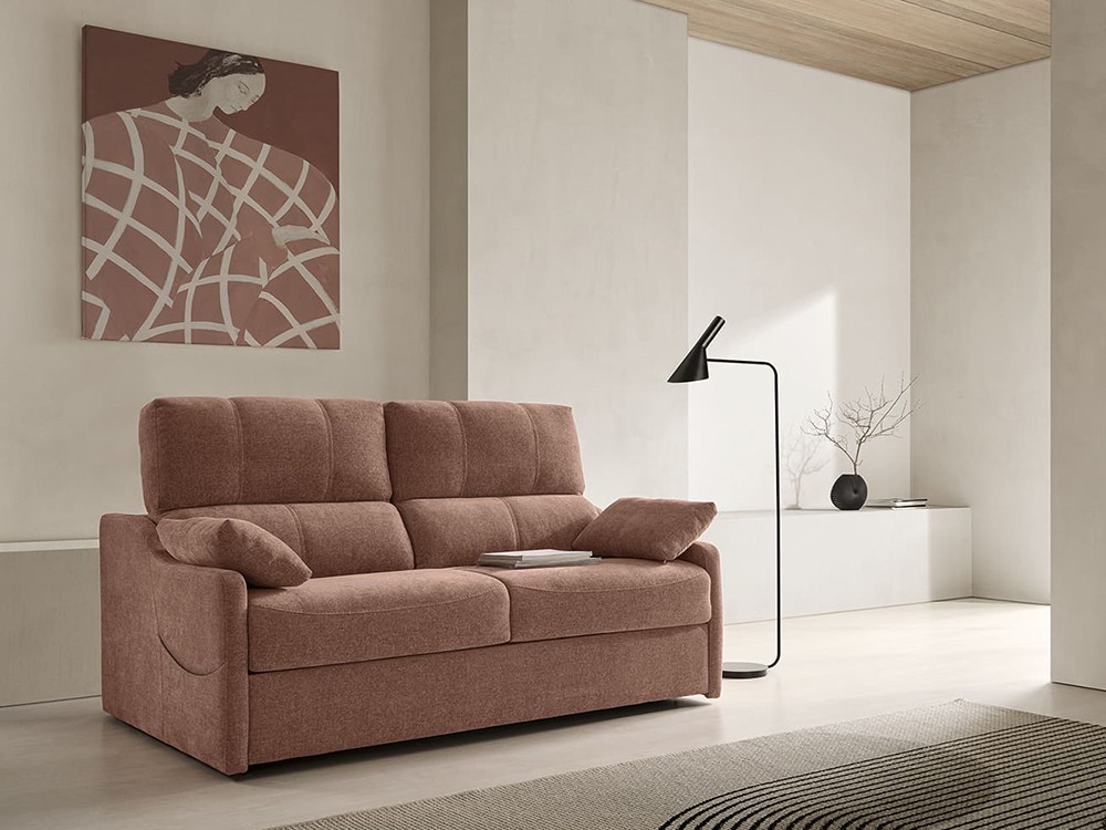 Sofá cama de ancho reducido de apertura italiana con colchón de 16cm de grosor Rhin de Mopal - 1
